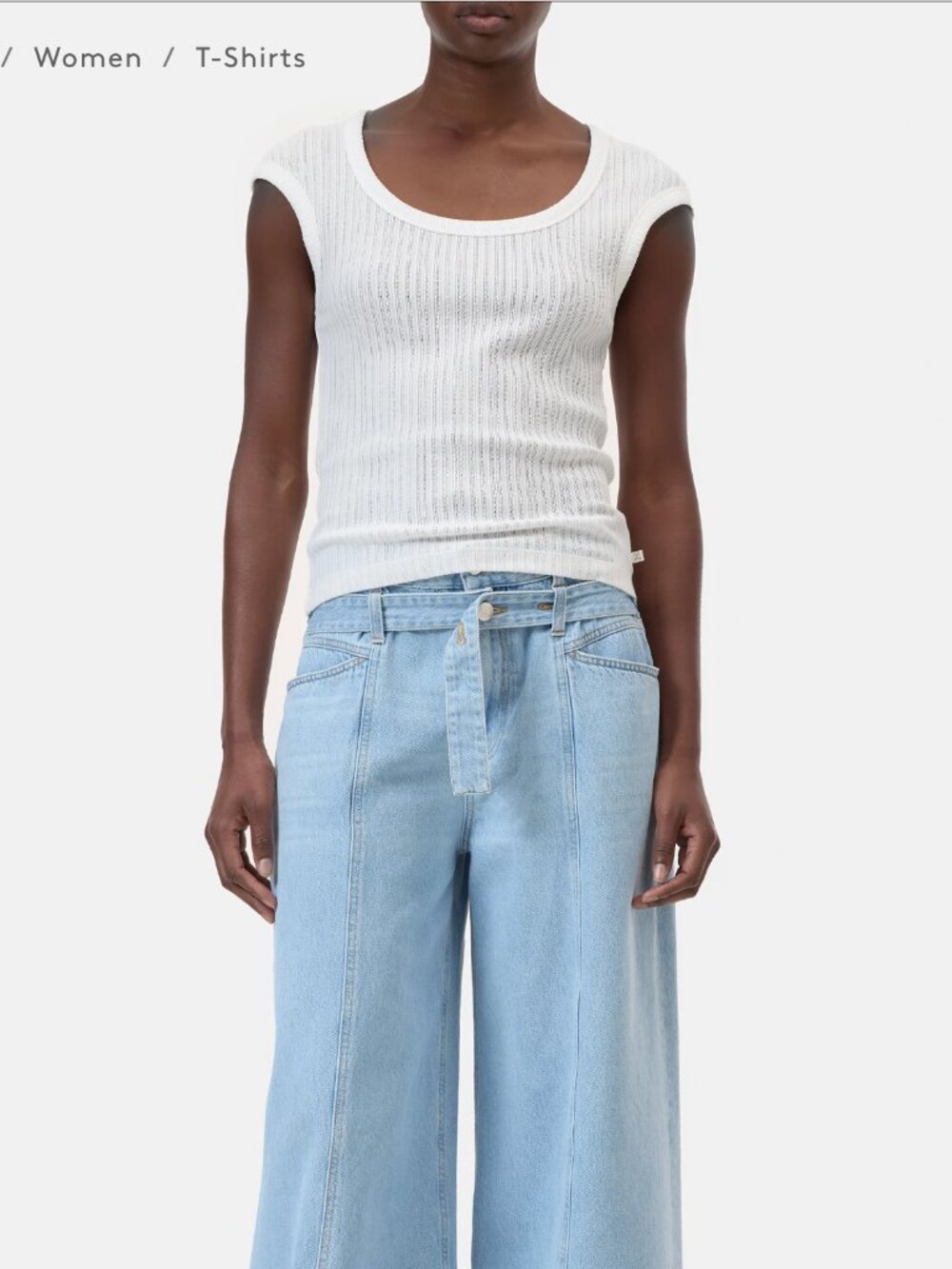 Closed, top made of ribbed cotton